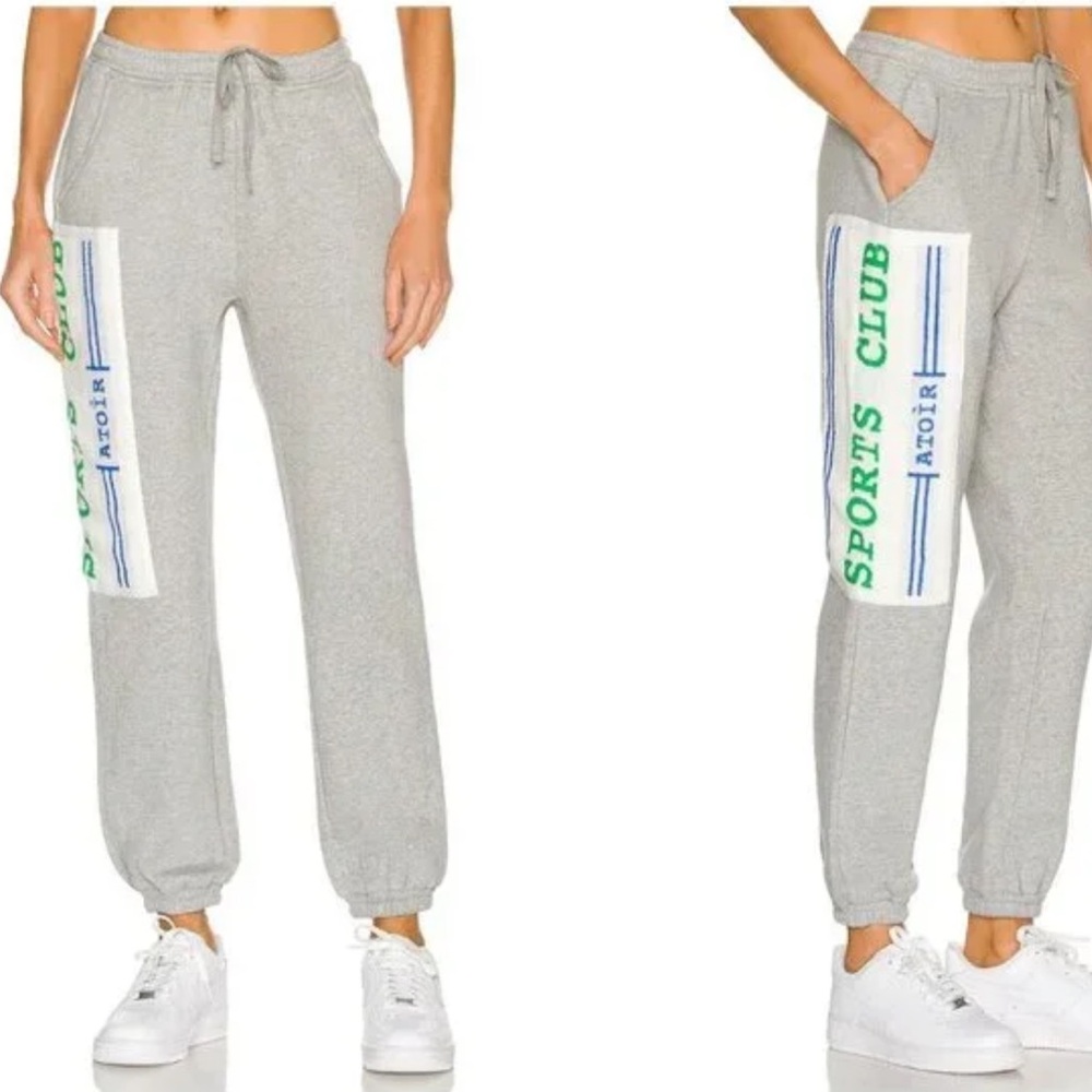 NWT ATOIR the sports club tracksuit grey marble sweatpants